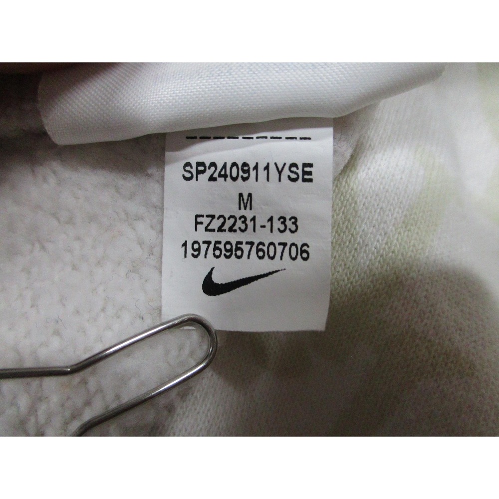 Nike Pants Mens Medium White Fleece Joggers Sweatpants‎ Monogram FZ2231-133 - Picture 5 of 11